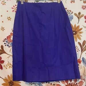 Vintage Adolfo International 25 Dark Blue Purple Pencil Preppy Office Skirt
